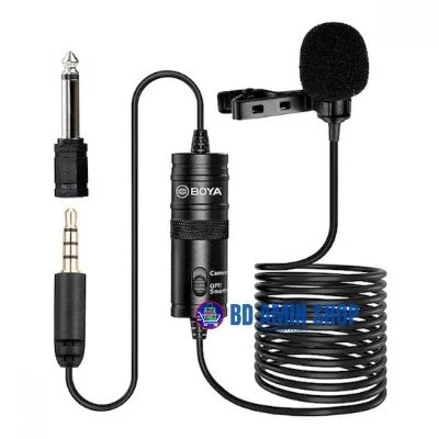 BOYA BY‑M1 Omnidirectional Lavalier Microphone – Lavalier Lapel Mic for Camera, Phone, PC