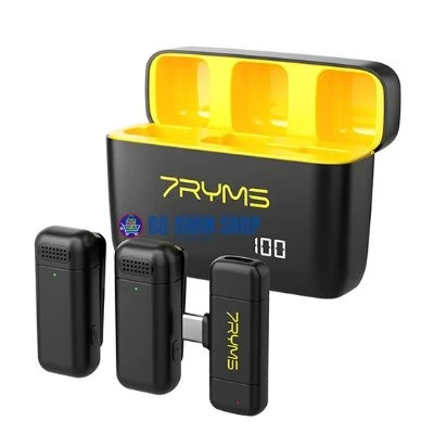 7RYMS Rimo S1 UC Wireless Lavalier Microphone – USB-C Lavalier Mic for Phones with Charging Case